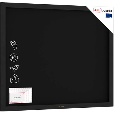 Allboards TB108BK Černá křídová tabule 100 × 80 cm