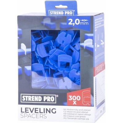 Distanční křížek L Strend Pro LS230T, nivelační, pod obklad, 2.0 mm, bal. 300 ks, plast modrý