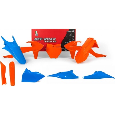 Rtech sada plastů KTM oranžovo-modrá 7 dílů vč. krytů vidlic M400-1293