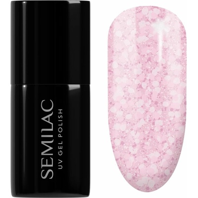 Semilac UV Hybrid Crushed_ICE gélový lak na nechty s použitím UV/LED lampy odtieň 491 Strawberry Ice 7 ml