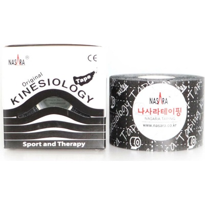 Nasara Kinesiology Tape čierny 5 cm x 5 m