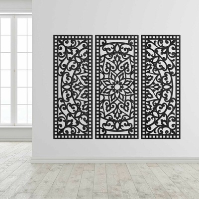 Nástenná dekorácia trojdielny panel mandala - AURELIA 4544 PR0514-A
