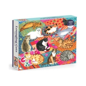 Lounging Cats 1000 Piece Puzzle (2024)