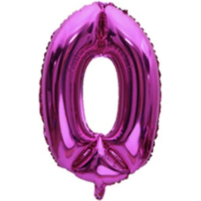 Fóliový balón čísla ružové 82 cm Čísla: 0