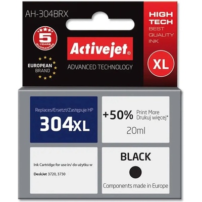 Activejet Мастило Activejet AH-304BRX (заместител за HP 304XL N9K08AE, Premium, 20 ml, черно) (AH-304BRX)