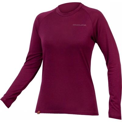 Endura Дамско мериносово термобельо Endura Women's Baabaa Blend Longsleeve Base Layer Merino base layer - Aubergine (115-1327-0313)