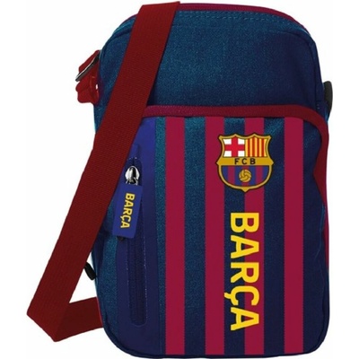 CurePink: Taška na rameno FC Barcelona: Pruhy 18 x 25 x 8 cm