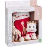 Sophie la Girafe Коледен сет Sophie la Girafe - Класическата Софи, плюшена Софи и коледно чорапче (S010349)