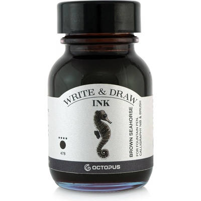 Octopus Fluids Write & Draw voděodolný inkoust 478 brown seahorse 10 ml