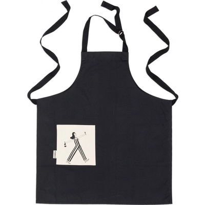 helen b Bavlněná zástěra Wine o´clock Black černá