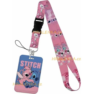 Šňůrka na krk 25224 s cedulkou na ID karty Stitch a Angel