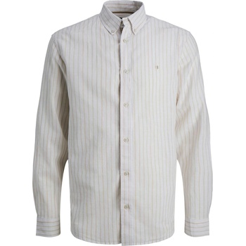 JACK & JONES Риза jprblusummer linen bl shield ls shirt ln