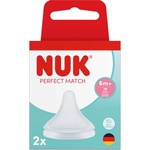 Nuk Perfect Match биберон за хранене силикон 6+, Flow control, 2бр (10124034)