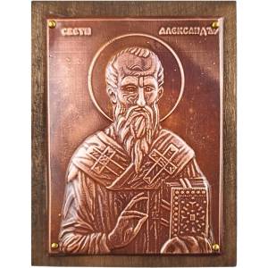  МЕДНА ИКОНА ЗА ЗАЩИТА СВЕТИ АЛЕКСАНДЪР
