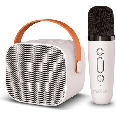 maXlife MXKS 100 Bluetooth Karaoke mikrofón reproduktor biely