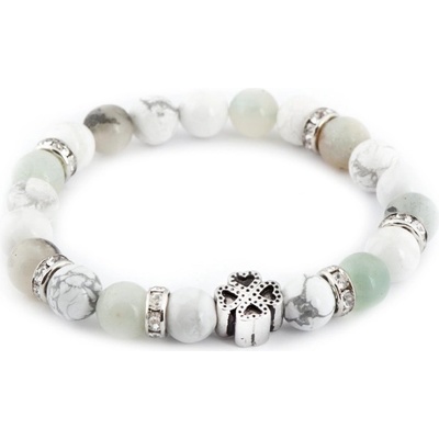 Biju náramek přírodní kámen Amazonit čtyřlístek 2001726