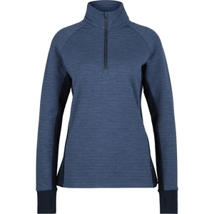 Stoic Дамски вълнен пуловер Stoic Women's MerinoFleece260 FlenSt. Half Zip Merino jumper - Dark Navy / Melange (105-6681-0212)