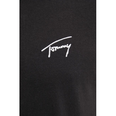 Tommy Jeans Памучна тениска Tommy Jeans в черно с апликация DM0DM21140 (DM0DM21140)