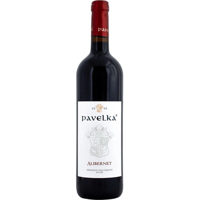 Pavelka a Syn Alibernet Červené Suché 13% 0,75 l (čistá fľaša)