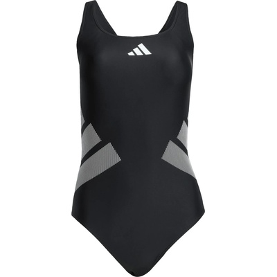 Adidas Дамски бански костюм adidas Women's 3 Bar Logo C-Back Suit Swimsuit - Black / White - размер 40 (EU) (150-6696-0114)