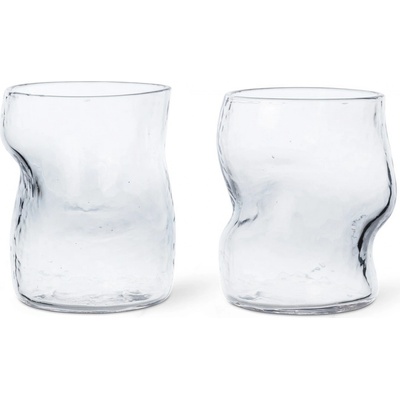 LIVING ferm Pohár na vodu Dimple 2 x 270 ml