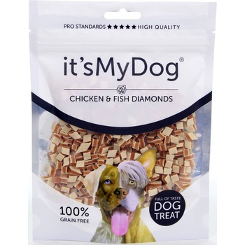 It's My Dog Chicken & Fish Diamands Grain Free - Кучешко лакомство пиле и риба диамант, без зърно, 85 гр