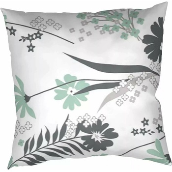 Dadka bavlna Agáta mentolová na bielom 50 x 70 cm