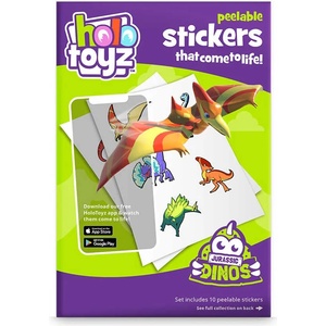 HoloToyz Стикери с Augmented Reality, HoloToyz - Динозаври, интерактивни (ST60-D) - bright-toys
