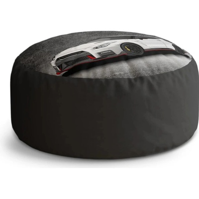 Sablio Taburet Circle Nissan GTR 35 Šedý: 38x48 cm