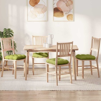 vidaXL Възглавници за седалки 4 pcs Светло зелено 45 x 45 x 12 см (42015113)