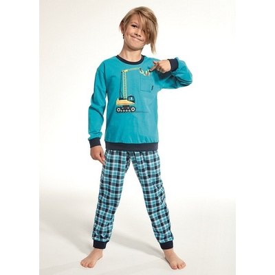 Cornette Pyžamo dětské Cornette Jeřáb tyrkysové tyrkys