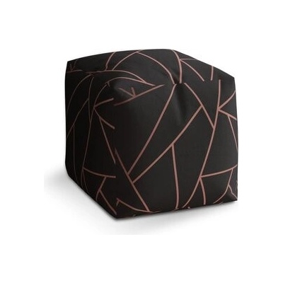 Sablio Taburet Cube Růžové obrazce: 40x40x40 cm