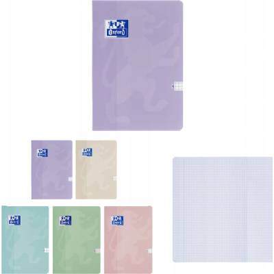 Oxford Zošit Touch Pastel A4 kockovaný s okrajom mix