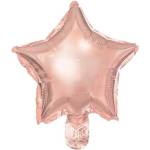 Party Deco Фолиев Балон, Звезда, Розово Злато 25cm (FB120M-019R)