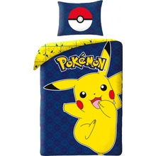 Halantex povlečení Pokémon Pikachu with Pokeball POK-605BL 140x200 70x90