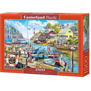 Castorland Пъзел Castorland от 1500 части - Пристанище с пеликани (C-152346-2)