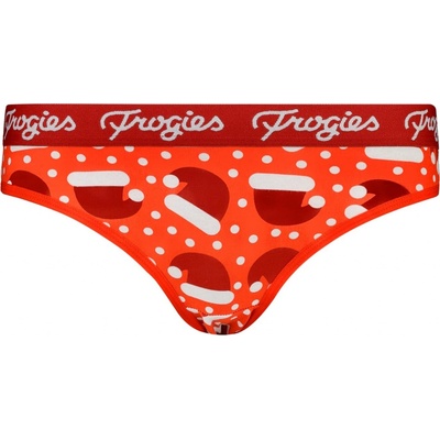 Frogies Dámske kalhotky Red hat Christmas - Frogies krémová | tmavě červená červená – Zboží Dáma