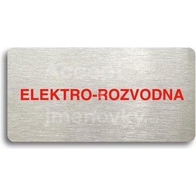 ACCEPT Piktogram ELEKTRO-ROZVODNA - stříbrná tabulka - barevný tisk bez rámečku