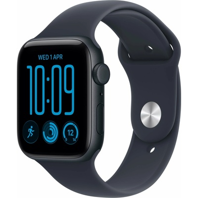 Apple Watch SE 3 Cellular 44 mm Midnight Aluminium Case with Navy Blue Sport Band M/L MJLT4WF/A