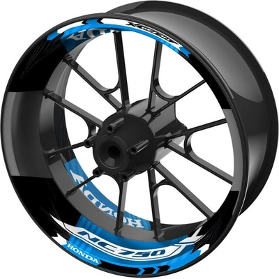 dvoudílné polepy na kola HONDA NC 750X černo-modrá