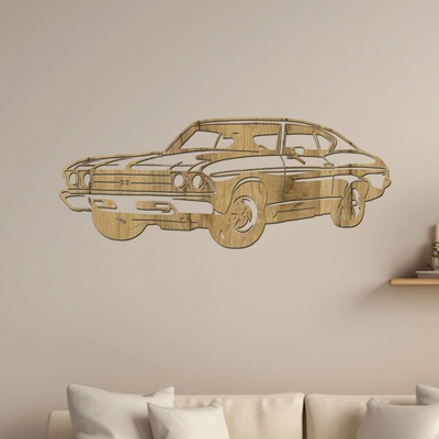 dřevo života Dřevěný obraz Chevrolet Chevelle SS F235 Rozměry (cm): 80x32, Zvolte barvu dekoru: Dub zlatý