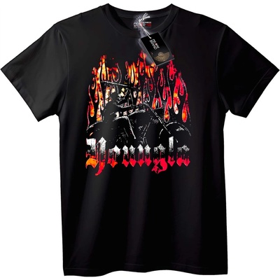 NOONEBRAND Тениска Пламтящ мотор - M, Black