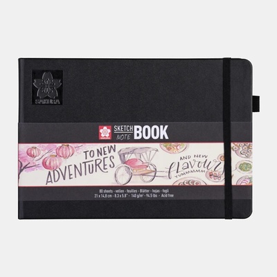 Sketchbook Sakura v pevné vazbě s bílým papírem 140g 21 x 14,8