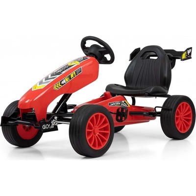 Go-kart Milly Mally šliapacia motokára Rocket červená