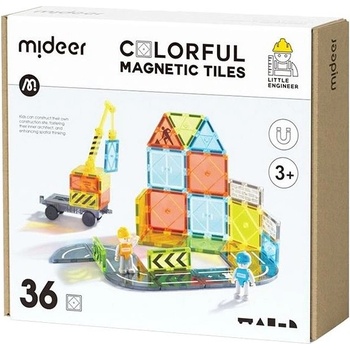 Mideer Barevná magnetická stavebnice Stavitelé 36 ks