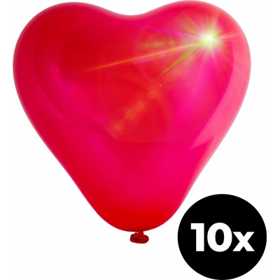 Aga4Kids Latexový balónik Srdce s LED diódou Červený 25 cm