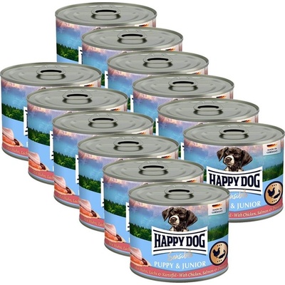 Happy Dog Puppy Lachs losos 12 x 200 g