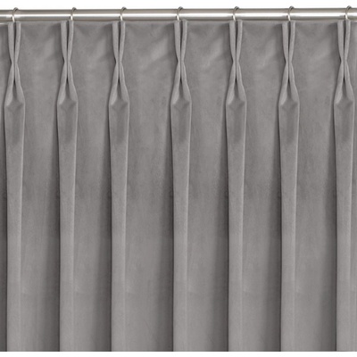 Filumi Záves Homede Vila s riasiacou páskou Flex 9,5 cm a dvojitým záhybom sivý, veľkosť 135x225