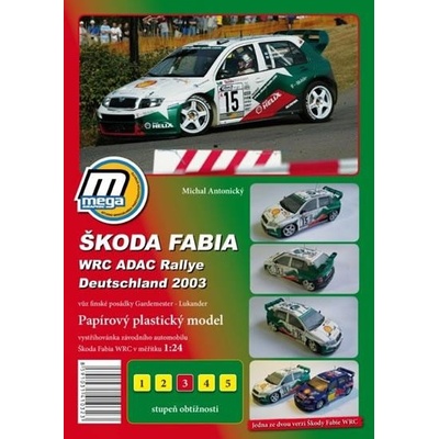 Škoda Fabia WRC ADAC Rallie Deutschland 2003papírový model