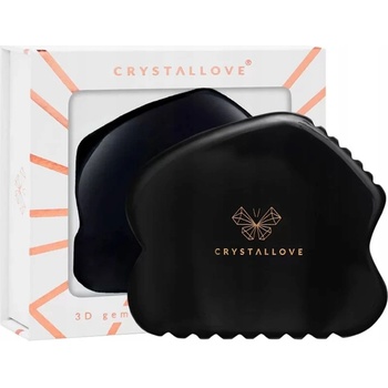 CRYSTALLOVE Obsidiánová GUA SHA na kontúrovanie - gua sha platnička z obsidiánu